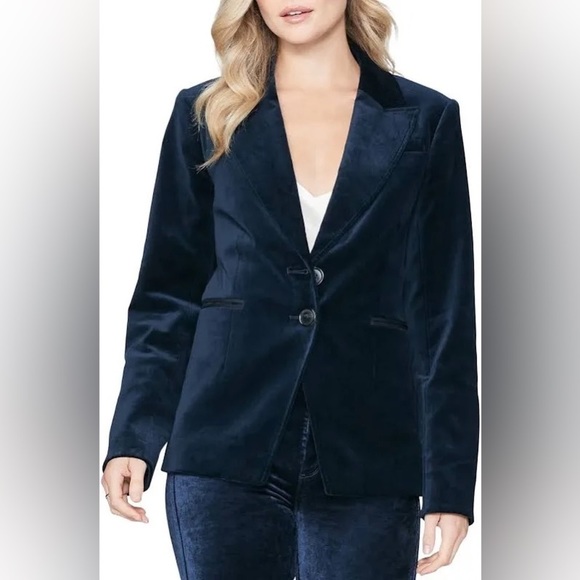 PAIGE Chelsee Velvet Blazer - Picture 1 of 14